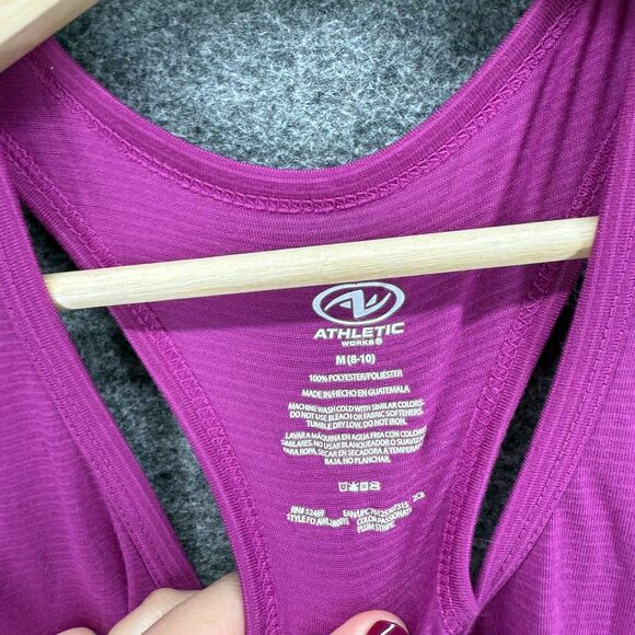 Athletic Works Activewear Tank Women M Medium Purple Sleeveless Racerback - Picture 3 of 6